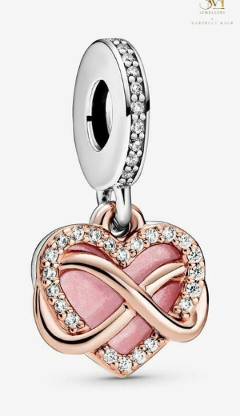 Add a touch of elegance with our Gold Infinity Heart charm, a symbol of everlasting love and endless sparkle.