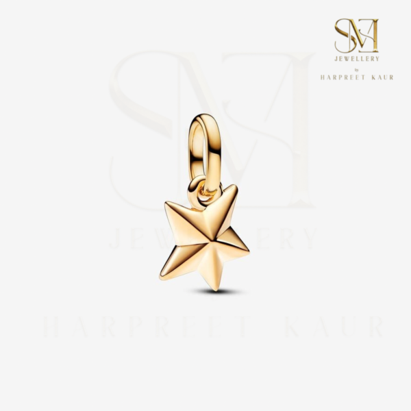 Shine bright with our faceted star charm, capturing the brilliance of the night sky in every angle.”