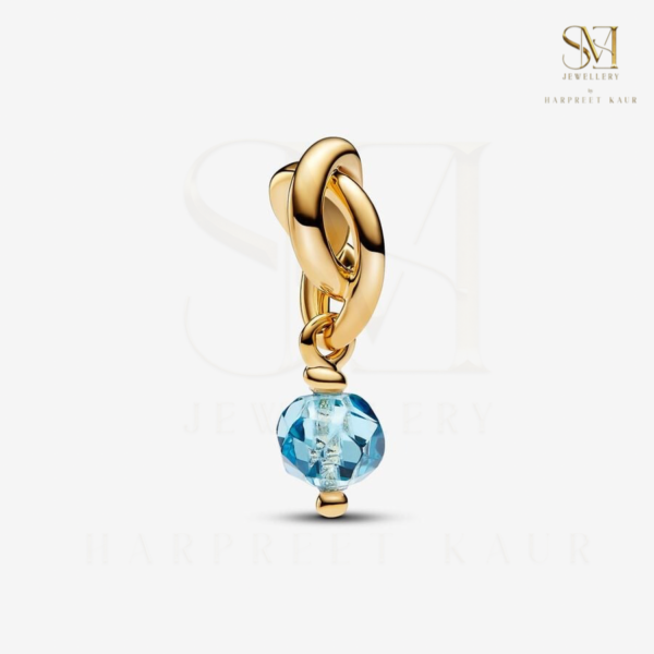 Celebrate the beauty of March with our stunning Birthstone Eternity Circle Dangle Charm – a perfect blend of elegance and personal style.