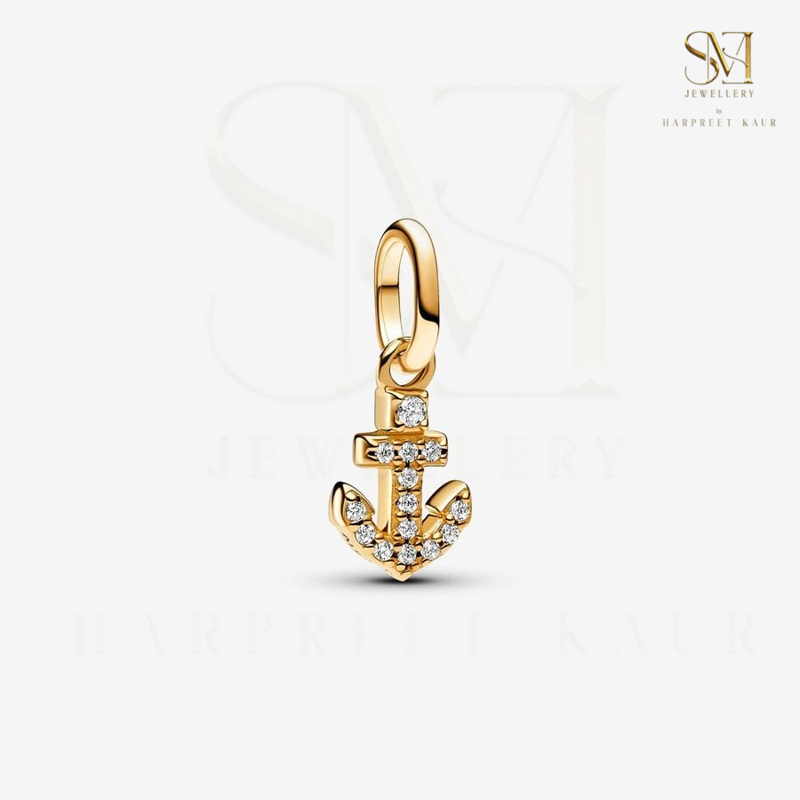 Stay grounded and inspired with our elegant gold anchor charm – a symbol of stability and strength.”