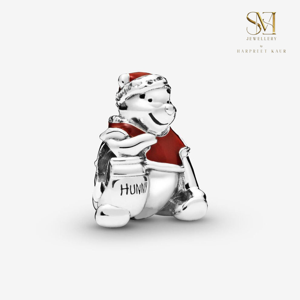 Spread festive cheer with our adorable Silver Santa Claus Bear Charm – the perfect holiday keepsake!