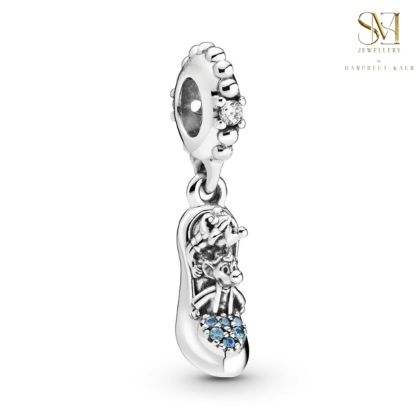 Step into a fairytale with the enchanting Cinderella Glass Slipper & Mice Dangle Charm – a magical reminder of timeless elegance and Disney charm.