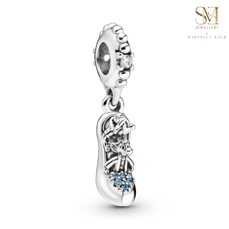Step into a fairytale with the enchanting Cinderella Glass Slipper & Mice Dangle Charm – a magical reminder of timeless elegance and Disney charm.