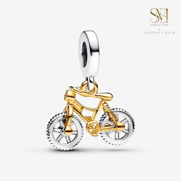 Explore elegance on wheels with our exclusive Gold Cycle Charm – a unique piece to add charm and adventure to your jewelry collection.