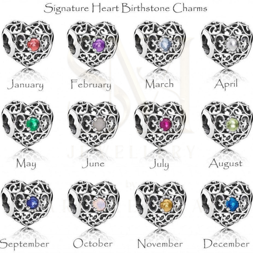 Celebrate every month with our Signature Heart Birthstone Charms – a perfect way to keep loved ones close, all year round.”