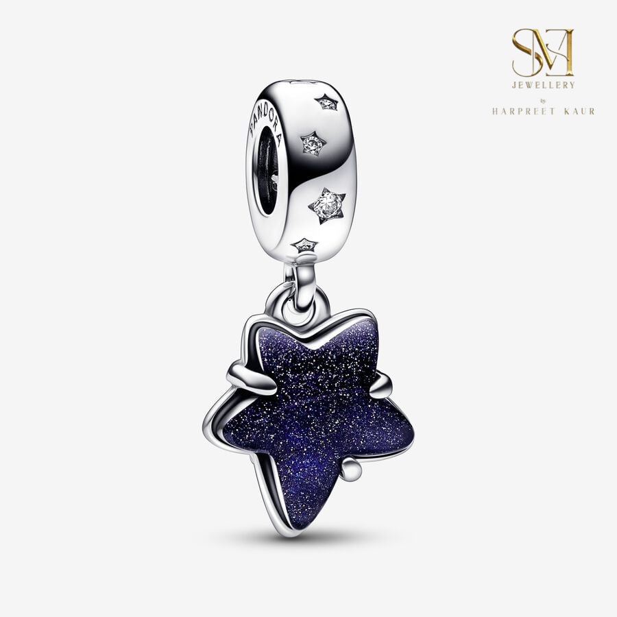 Shine bright with our timeless silver star charm, perfect for adding a touch of elegance to any look.