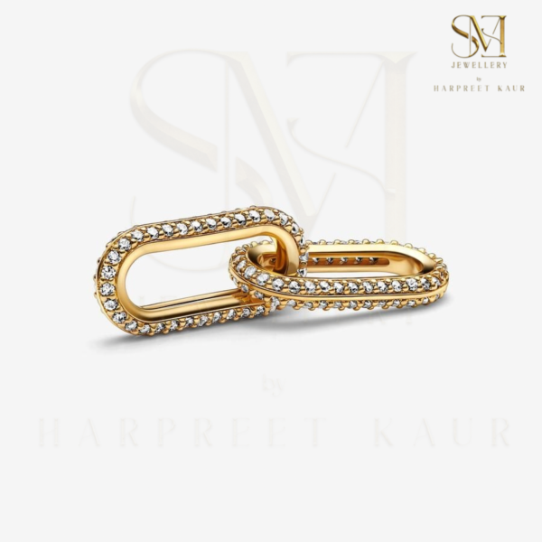 Connect with elegance using our gold link charm—symbolizing unity, strength, and timeless style.”